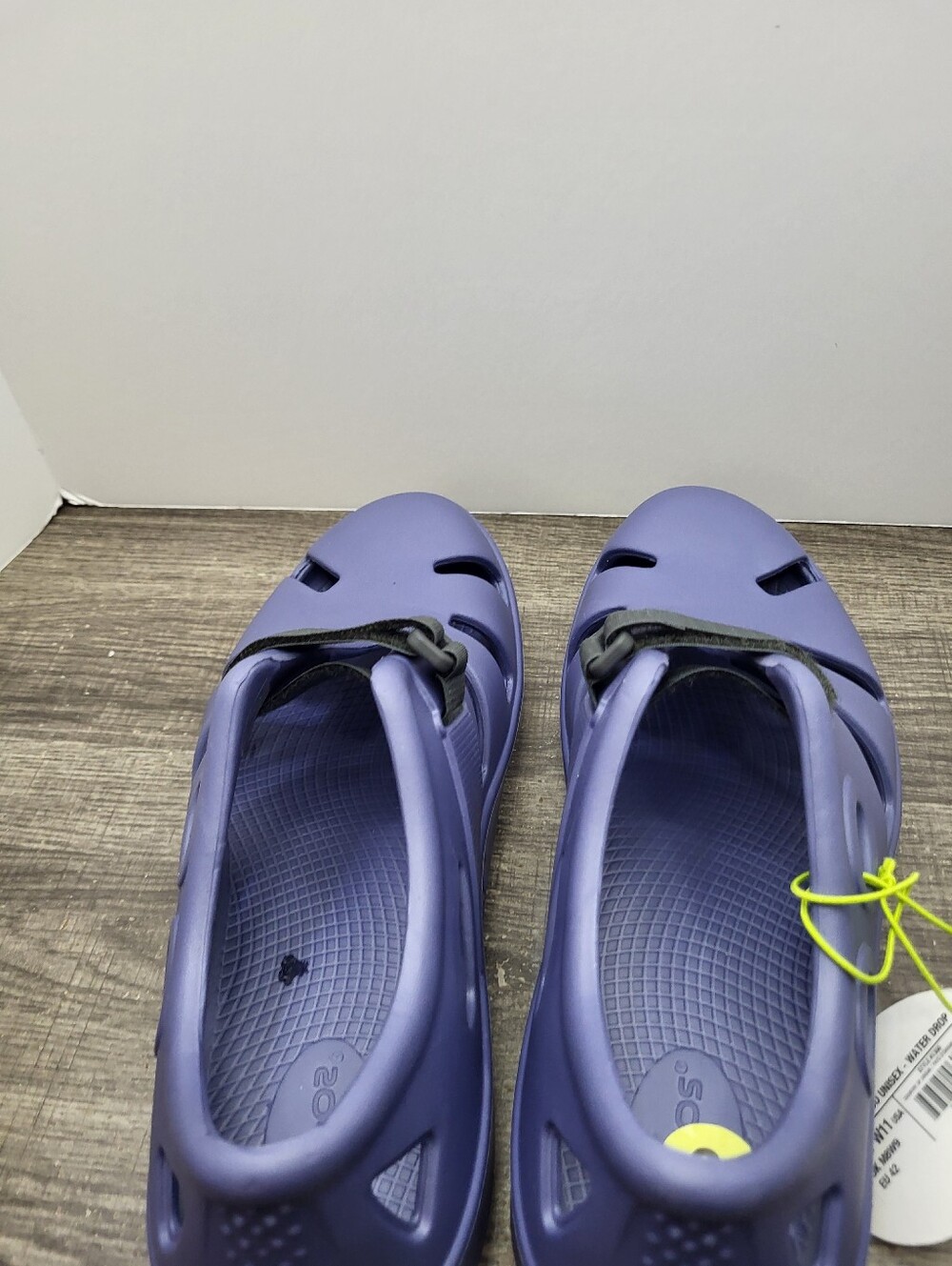 Oofos OOcandoo Recovery Shoe Water Drop Blue Mens 9 Womens 11 Adjusable New - Picture 5 of 8